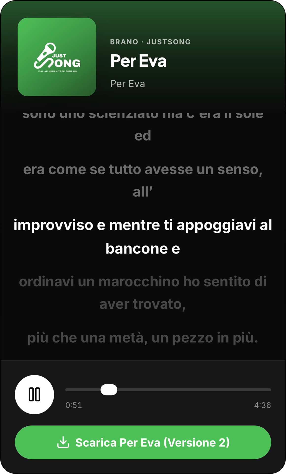Anteprima player JustSong